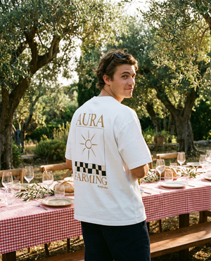 Aura Farming tee, men's, long lunch